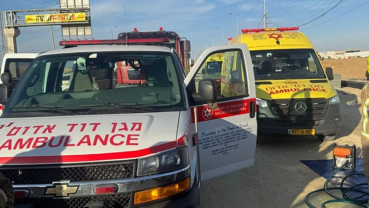 זירת התאונה בצומת טללים בנגב