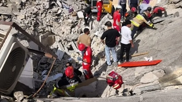 זירת הפיצוץ בעיר אהווז שבאיראן