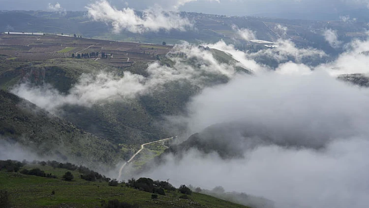 עננים בהרי נפתלי בגליל העליון, מזג אוויר, חורף