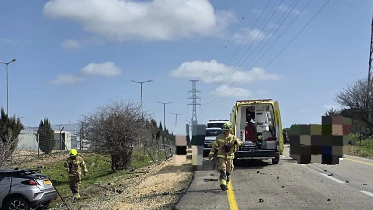 זירת התאונה ברמת הגולן