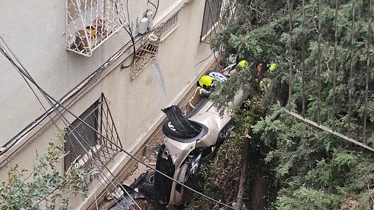 זירת התאונה בחיפה