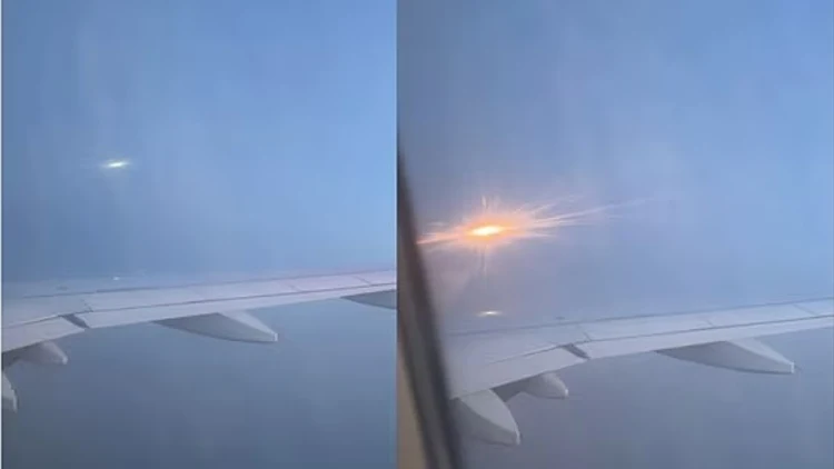 חלון למופע קוסמי: נוסע במטוס תיעד מטאור מתפוצץ באטמוספרה