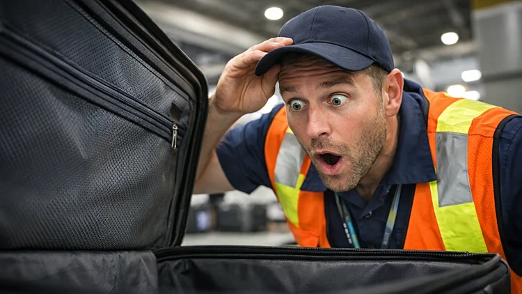 עובד מופתע לגלות מה יש במזוודה האבודה בשדה תעופה