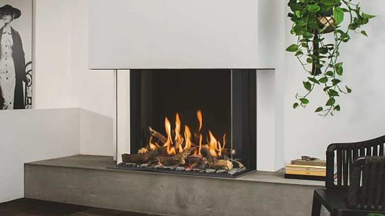 קמין גז בנוי