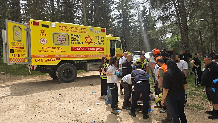 זירת האירוע בו התהפכה בת 19 סמוך ליער ציפורי