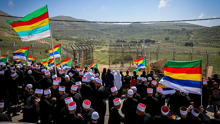 דרוזים בחגיגות נבי שועייב במג'דל שמס