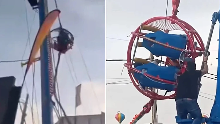 מתקן שעשועים קרס בעודו באוויר - הכבל נקרע והקפסולה צנחה