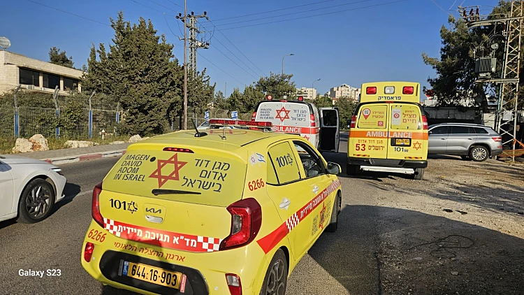 זירת התאונה ליד ירושלים