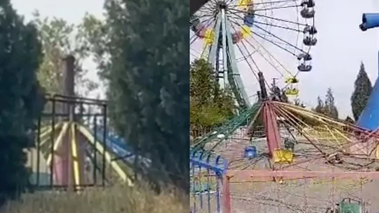 תיעוד דרמטי: גלגל ענק יצא משליטה בשל רוחות עזות