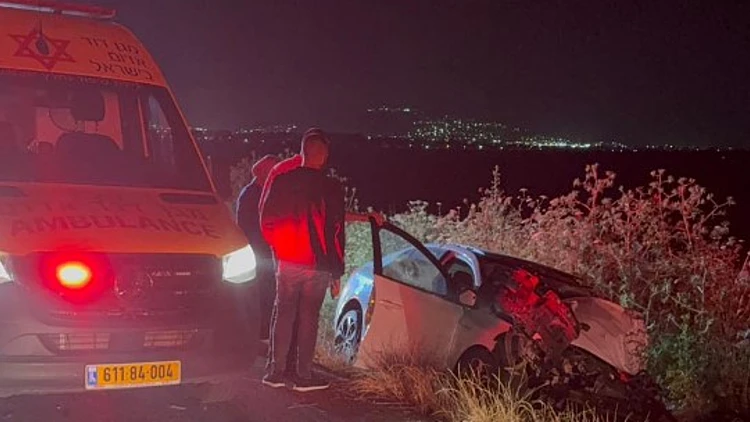 זירת התאונה בקיבוץ גיניגר
