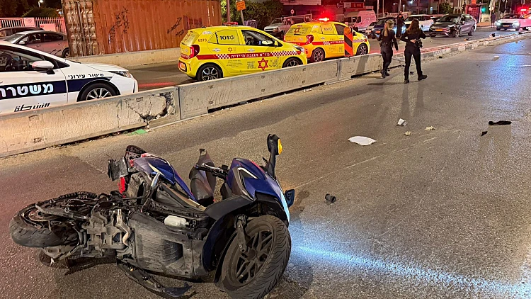 זירת התאונה בחולון