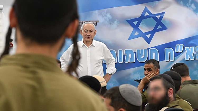 ראש הממשלה בנימין נתניהו עם לוחמי חשמונאים