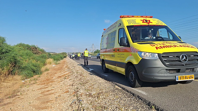 זירת תאונת הפגע וברח ליד אשקלון