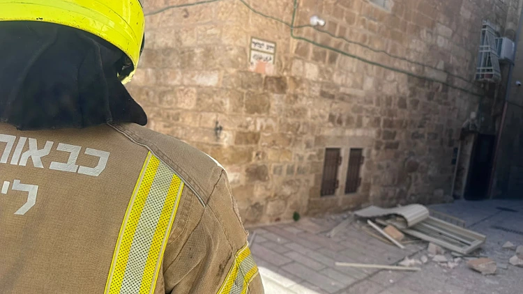 זירת פיצוץ בלון הגז בעיר העתיקה בירושלים