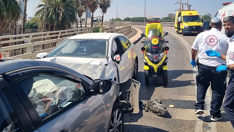 זירת התאונה באשדוד