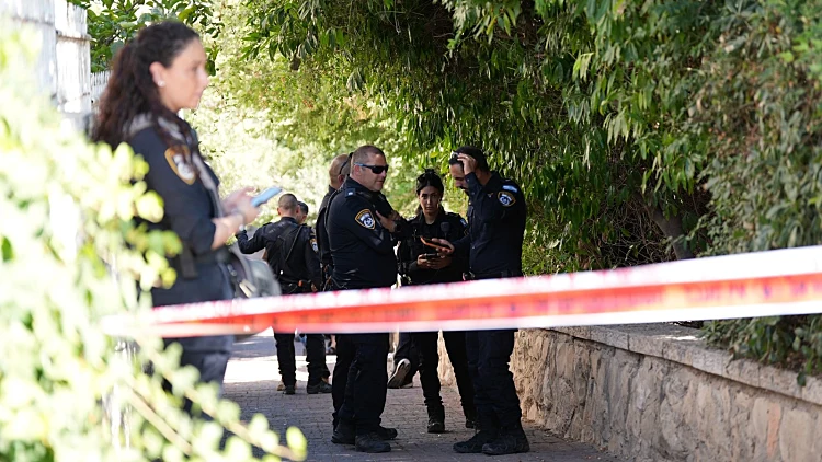 כוחות משטרה בזירת הרצח בירושלים