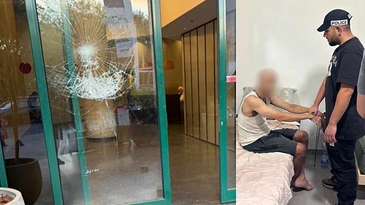 יומיים אחרי: נעצר חשוד בניפוץ דלת הכניסה לבניין חדשות 12