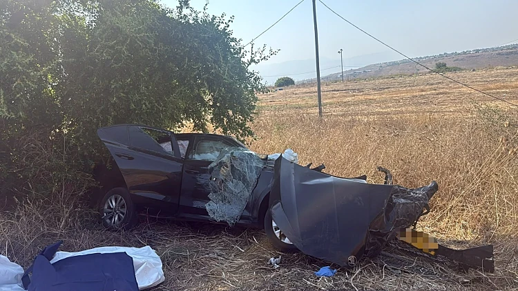 זירת התאונה ברמת הגולן