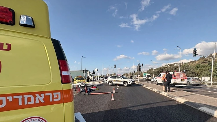 זירת התאונה בצומת זכרון יעקב