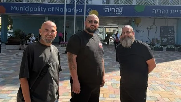 מימין: שמואל הרוש אליושה בן שלום וזיו אלוש