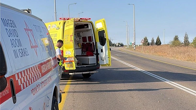 זירת התאונה בה נהרג רוכב האופניים בכביש 98, סמוך לצומת מגשימים
