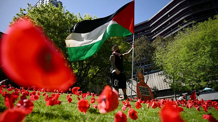 מחאת הזדהות עם עזה במלבורן, אוסטרליה ב-7.10