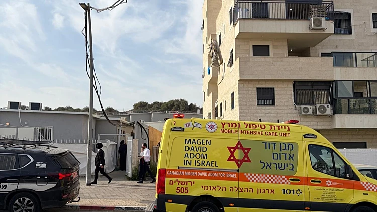 זירת נפילת פועל הבניין בבית שמש