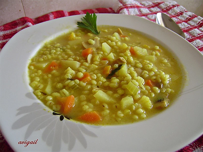 מרק גריסים וירקות