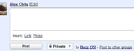 מסר פרטי שנשלח לקבוצת מנויים בגוגל באזז