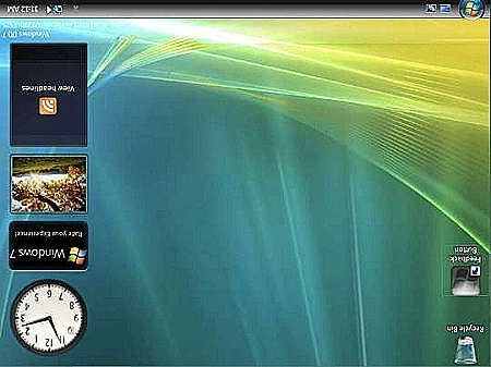 דסקטופ הפוך, מתיחה