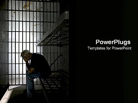 שקופית פאוואר פוינט איש מאחורי סורגים