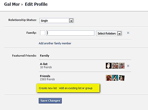 עריכת פרופיל בפייסבוק
