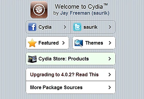 חנות אפליקציה לאייפון פרוץ Cydia