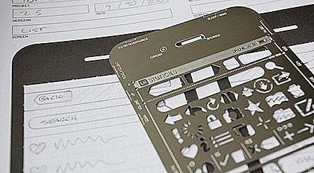 שבלונה סטנסיל לממשק משתמש סלולרי