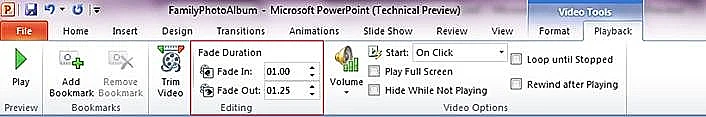 PowerPoint 2010 - עריכת וידאו
