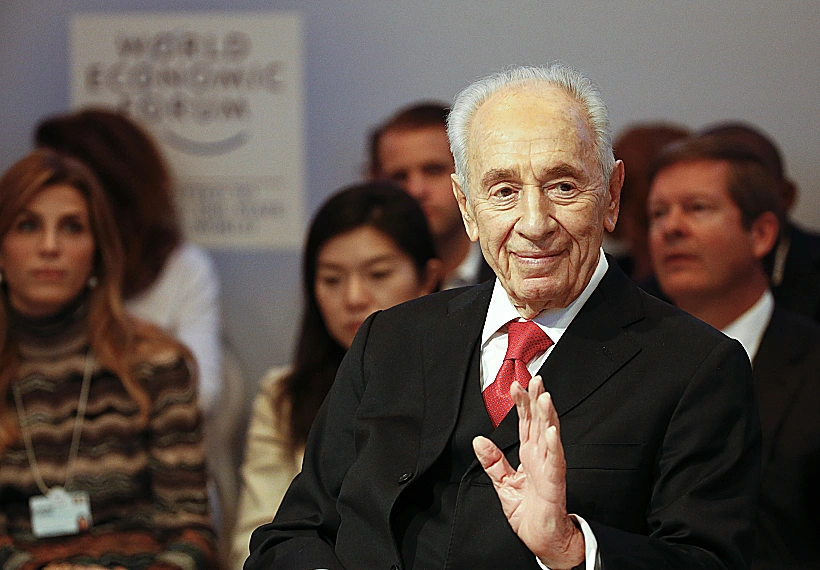 שמעון פרס בפורום הכלכלי בדאבוס