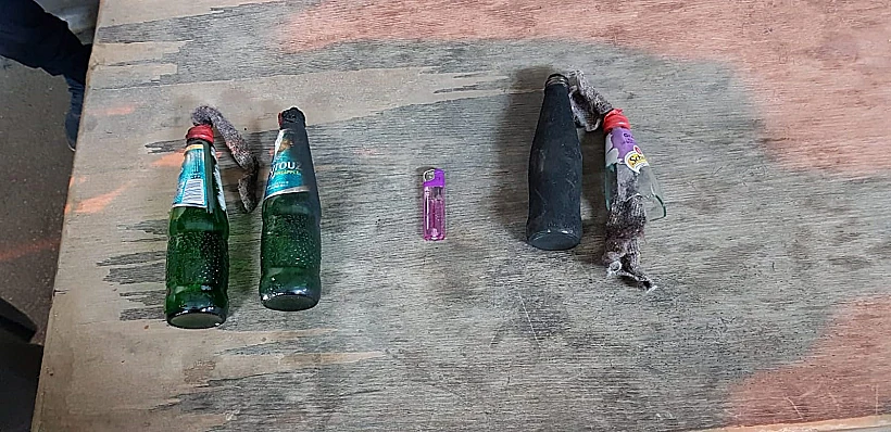 בקבוקי התבערה שתפס כוח מג