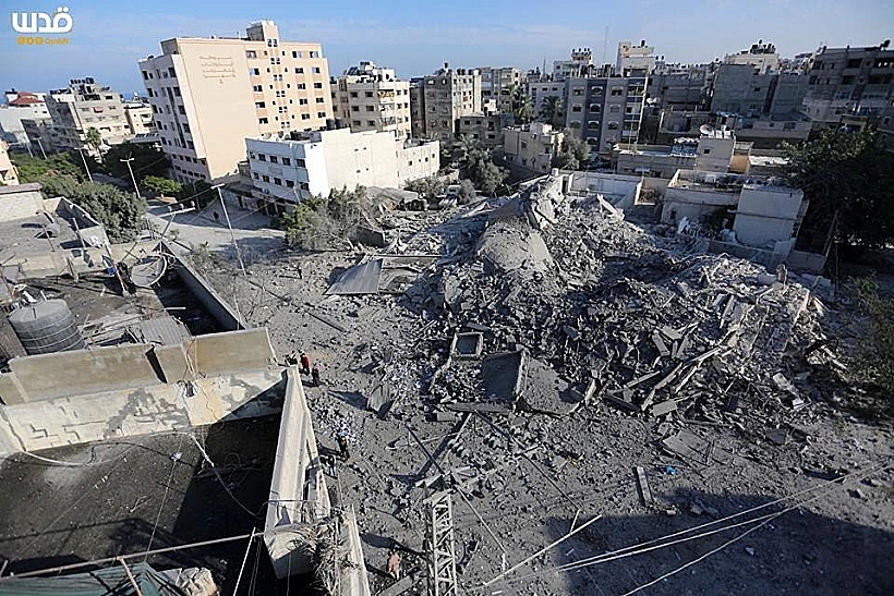 ההריסות ברצועת עזה לאחר תקיפת צה