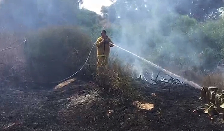 השריפה בוואדי שקמה כתוצאה מבלוני התבערה