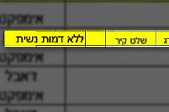 שלטי חוצות ללא דמות נשית