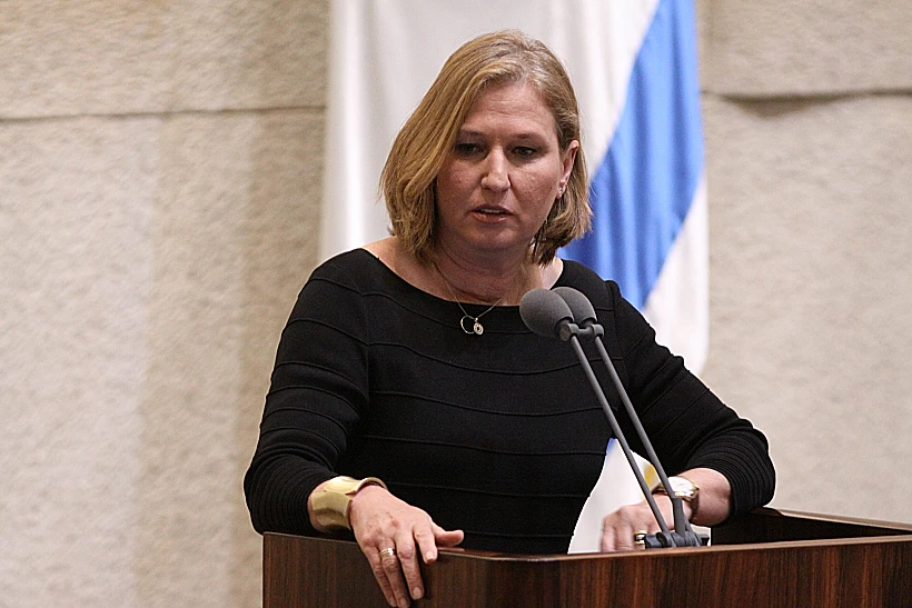 חברת הכנסת ציפי לבני במהלך השבעת הממשלה בכנסת