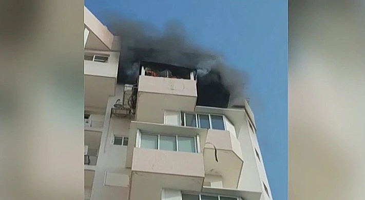שריפה שפרצה בבניין מגורים בראשון לציון