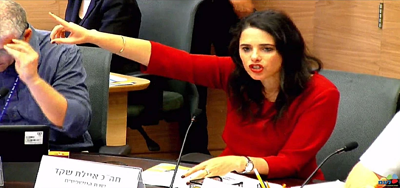 השרה איילת שקד בדיון בכנסת