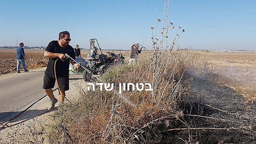 שריפה הוצתה בעקבות בלון תבערה בסמוך לאחד היישובים בצפון רצועת עזה