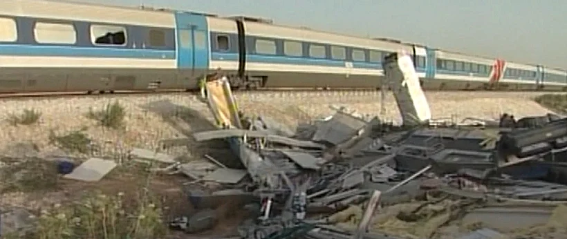 הרכבת שניזוקה באסון רבדים
