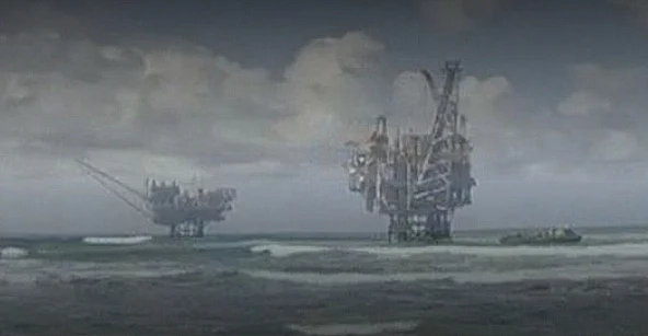 הדמיית אסדת גז מול חוף דור