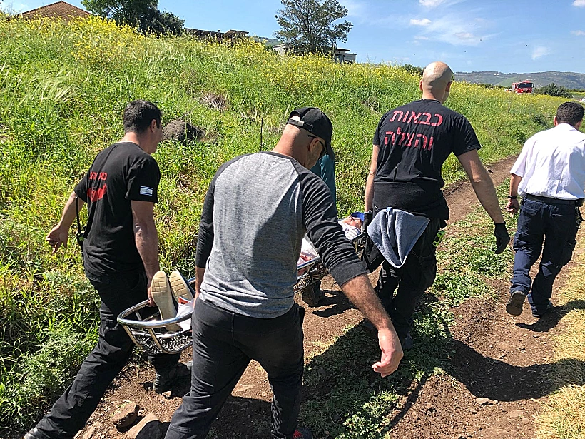 פינוי האישה ששברה את רגלה במצוק ארבל