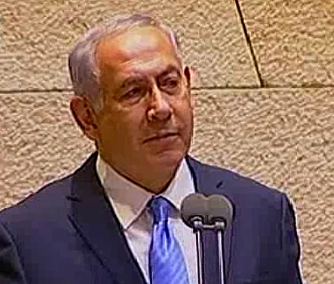 ראש הממשלה בנימין נתיהו נואם בכנסת על יצחק רבין