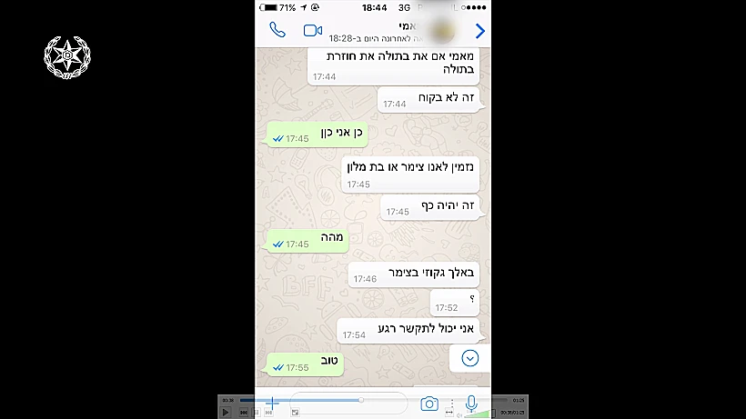 התכתבות בין פדופיל למתחזה משטרתית ברשת