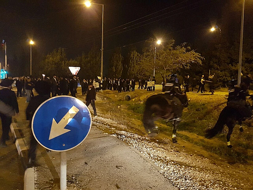 הפגנות של חרדים במחאה על מעצר עריק